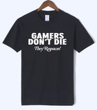 Lucky Gamer Adult Gamers Don't Die T-Shirt