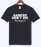 Lucky Gamer Adult Gamers Don't Die T-Shirt