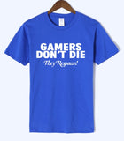 Lucky Gamer Adult Gamers Don't Die T-Shirt
