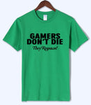 Lucky Gamer Adult Gamers Don't Die T-Shirt