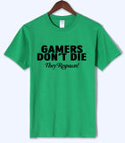 Lucky Gamer Adult Gamers Don't Die T-Shirt