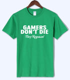 Lucky Gamer Adult Gamers Don't Die T-Shirt