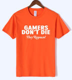 Lucky Gamer Adult Gamers Don't Die T-Shirt
