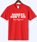 Lucky Gamer Adult Gamers Don't Die T-Shirt