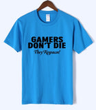 Lucky Gamer Adult Gamers Don't Die T-Shirt