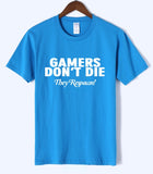 Lucky Gamer Adult Gamers Don't Die T-Shirt