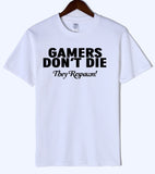 Lucky Gamer Adult Gamers Don't Die T-Shirt