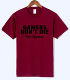 Lucky Gamer Adult Gamers Don't Die T-Shirt