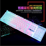 Lucky Gamer  Russian / English 3 Color Backlight Gaming Keyboard